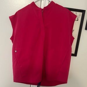 Figs hot pink scrubs - small top + small jogger bottom